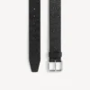 Men’s debossed logo belt in black