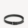 Men’s debossed logo belt in black