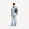 Men’s denim long sleeve shirt in light blue