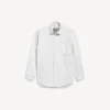 Men’s denim long sleeve shirt in white