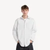 Men’s denim long sleeve shirt in white