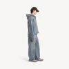 Men’s denim stitch hooded jacket in dark blue