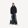 Men’s explorer hobo messenger bag in black
