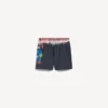Men’s extreme tie dye swim shorts in black
