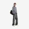 Men’s hamptons medium worn-out sneaker in off white/red