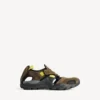Men’s hike sandal sneaker in taupe/black/neon yellow