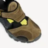Men’s hike sandal sneaker in taupe/black/neon yellow