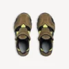 Men’s hike sandal sneaker in taupe/black/neon yellow