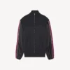 Men’s hybrid zip-up sweater in dark grey