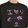 Men’s i<3 u medium fit t-shirt in black