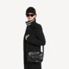 Men’s le city flap messenger bag small in black