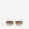 Men’s monday pilot sunglasses in light ruthenium