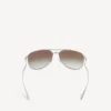Men’s monday pilot sunglasses in light ruthenium