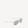 Men’s monday pilot sunglasses in light ruthenium