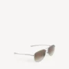 Men’s monday pilot sunglasses in light ruthenium