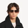 Men’s monday pilot sunglasses in light ruthenium