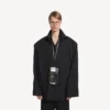 Men’s passport phone holder in black
