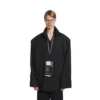 Men’s passport phone holder in black
