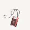 Men’s passport phone holder in burgundy