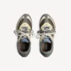 Men’s radar gradient lines sneaker in brown/blue/yellow/grey