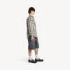 Men’s regular fit shirt in white/black