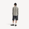 Men’s regular fit shirt in white/black
