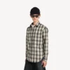 Men’s regular fit shirt in white/black