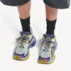 Men’s runner sneaker in purple/orange/grey