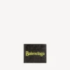Men’s select square folded coin wallet in black