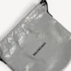 Men’s shopper dust bag crossbody pouch medium in balenciaga grey