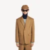 Men’s single-breasted normal fit jacket in camel