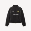 Men’s soccer tracksuit jacket in black