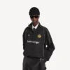 Men’s soccer tracksuit jacket in black