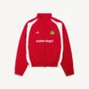 Men’s soccer tracksuit jacket in lipstick red