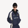 Men’s soccer tracksuit jacket in marine blue