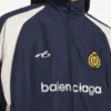 Men’s soccer tracksuit jacket in marine blue