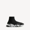 Men’s speed 2.0 recycled knit sneaker in black/silver