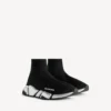 Men’s speed 2.0 recycled knit sneaker in black/silver