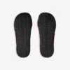 Men’s sporty pool slide sandal in black/red