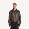 Men’s taxi jacket in dark brown