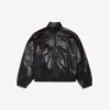 Men’s tracksuit jacket in black/burgundy