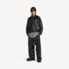 Men’s tracksuit jacket in black/burgundy