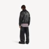 Men’s tracksuit jacket in black/burgundy