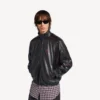 Men’s tracksuit jacket in black/burgundy