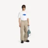 Men’s wet brush oversized t-shirt in white