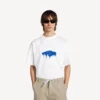 Men’s wet brush oversized t-shirt in white