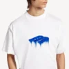 Men’s wet brush oversized t-shirt in white