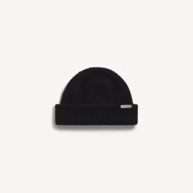 Men’s wool beanie in black