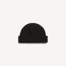 Men’s wool beanie in black
