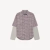 Men’s wrong sleeve shirt in red/navy